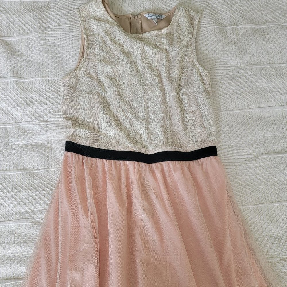 Speechless Dress Ivory Pink Size M Junior's